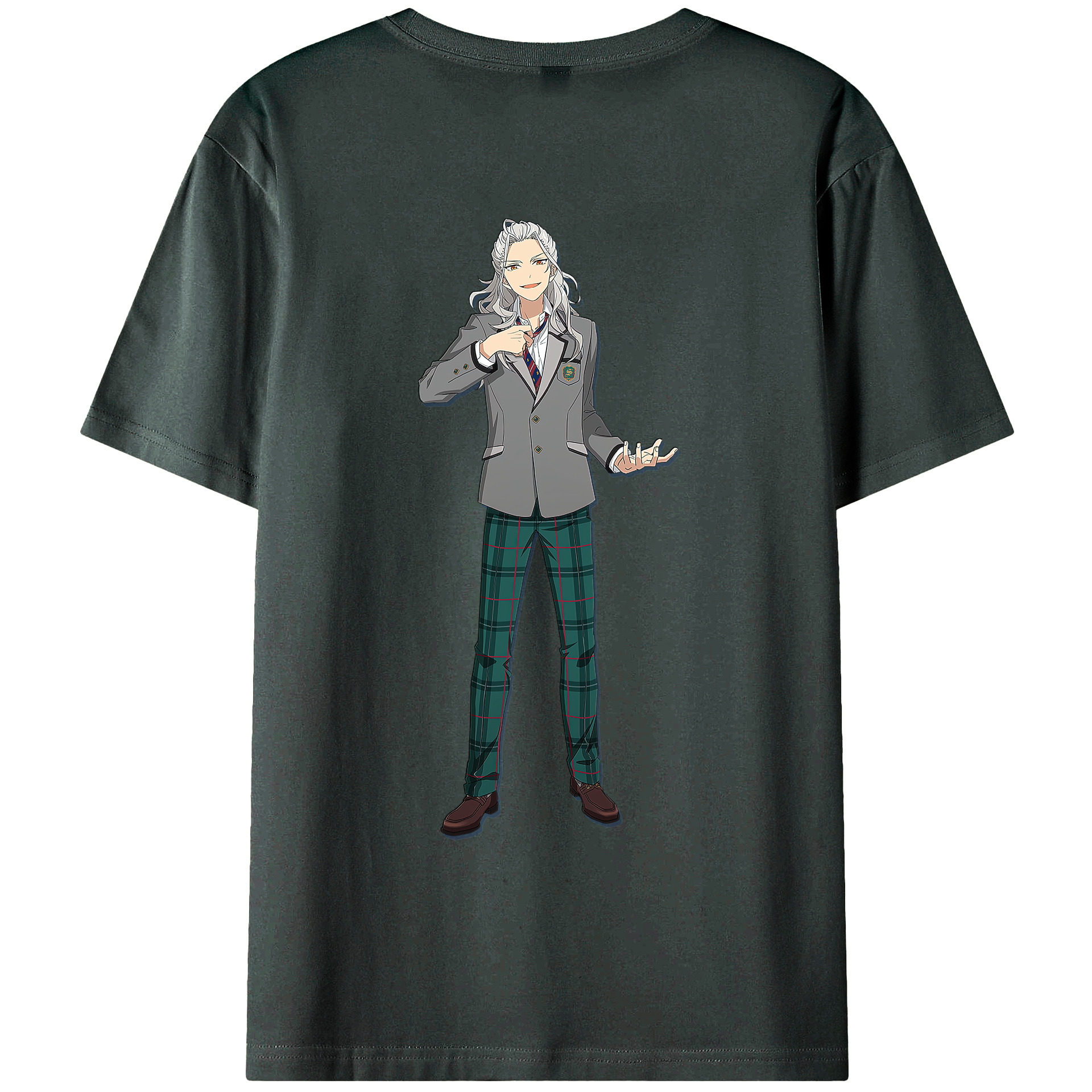 （画像用） あんさんぶるスターズ! Ensemble Stars 綿100％ メンズ半袖Tシャツ（バックプリント） 通気性